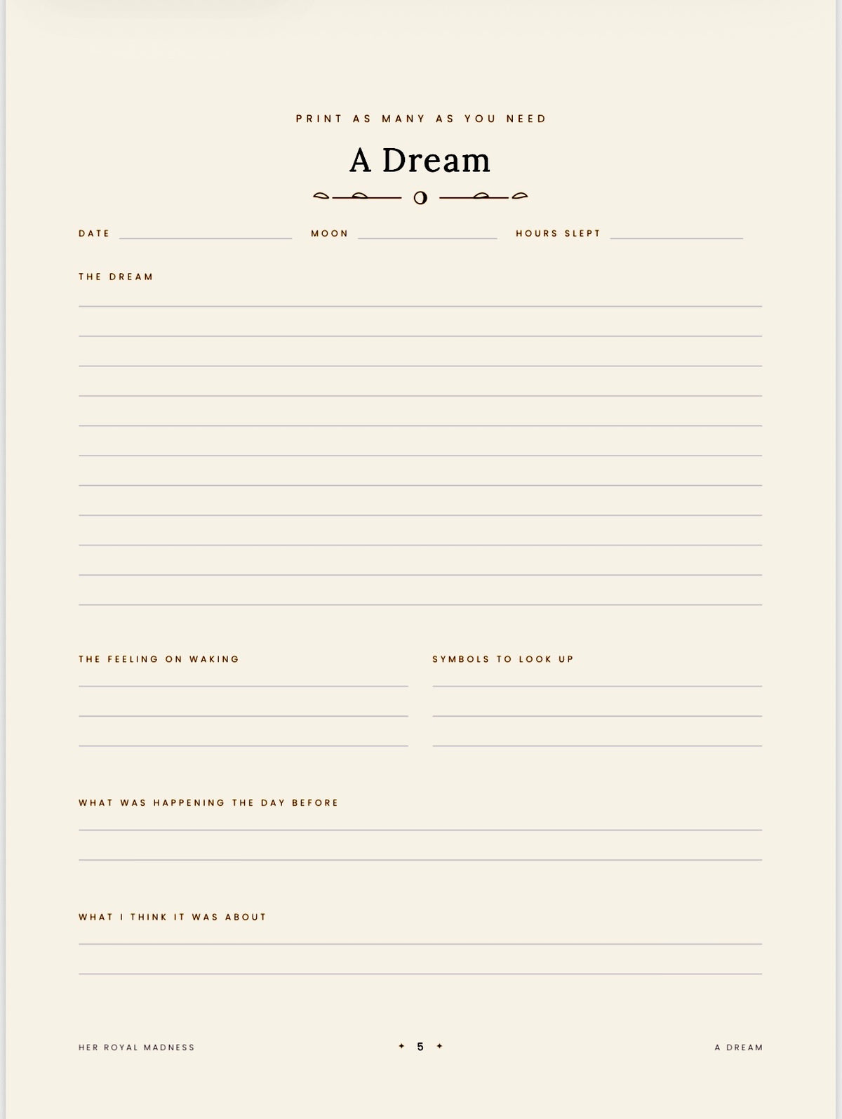 The Dream Book — A Dream Journal with a Symbol Dictionary