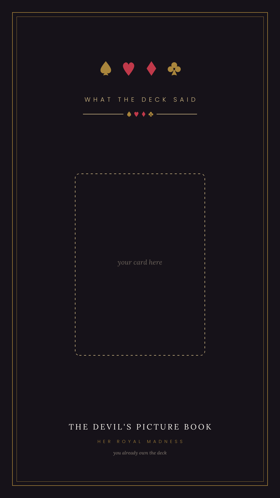 The Devil’s Picture Book — How to Read an Ordinary Deck of Cards