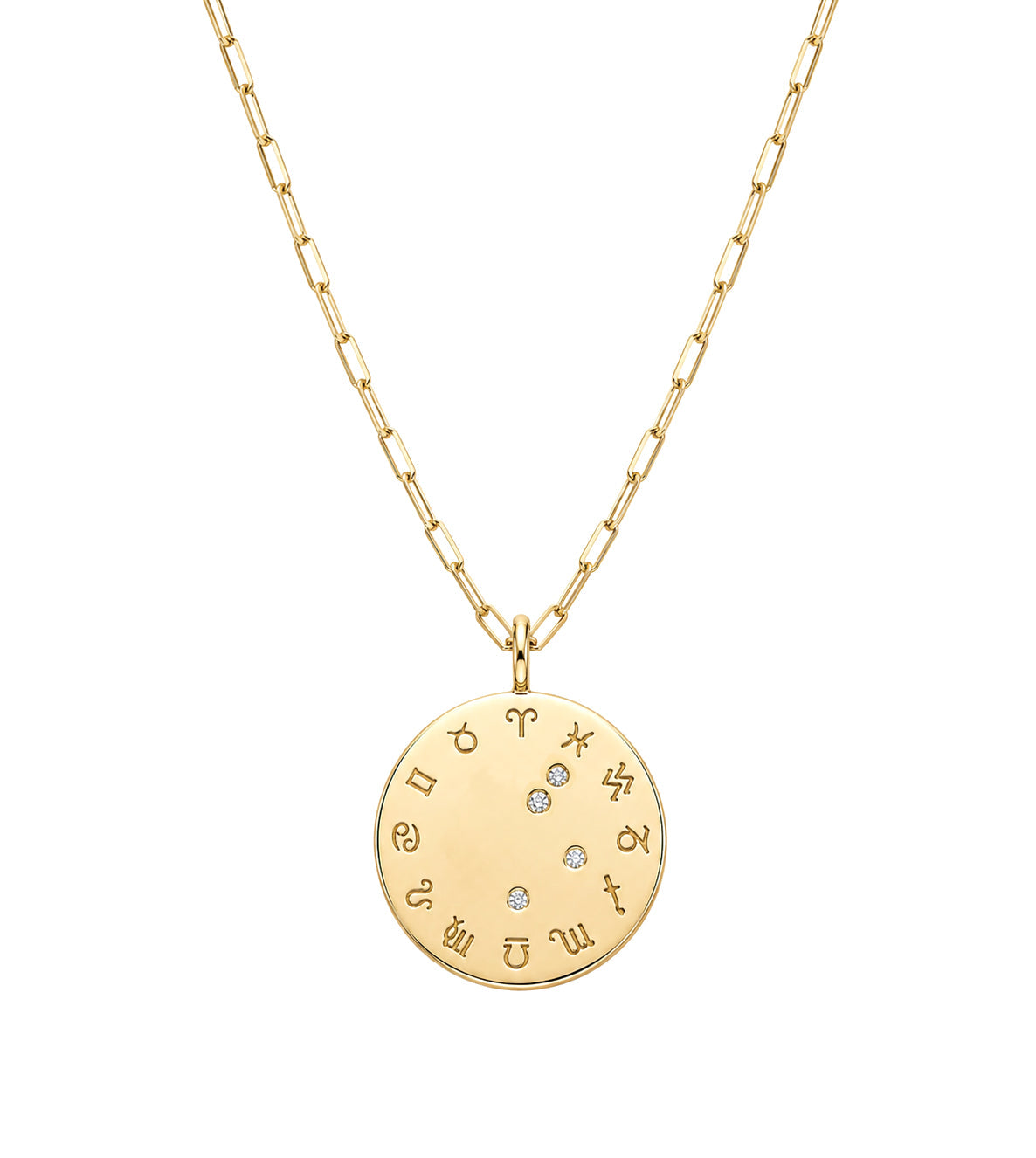 Zodiac Diamond Wheel Necklace