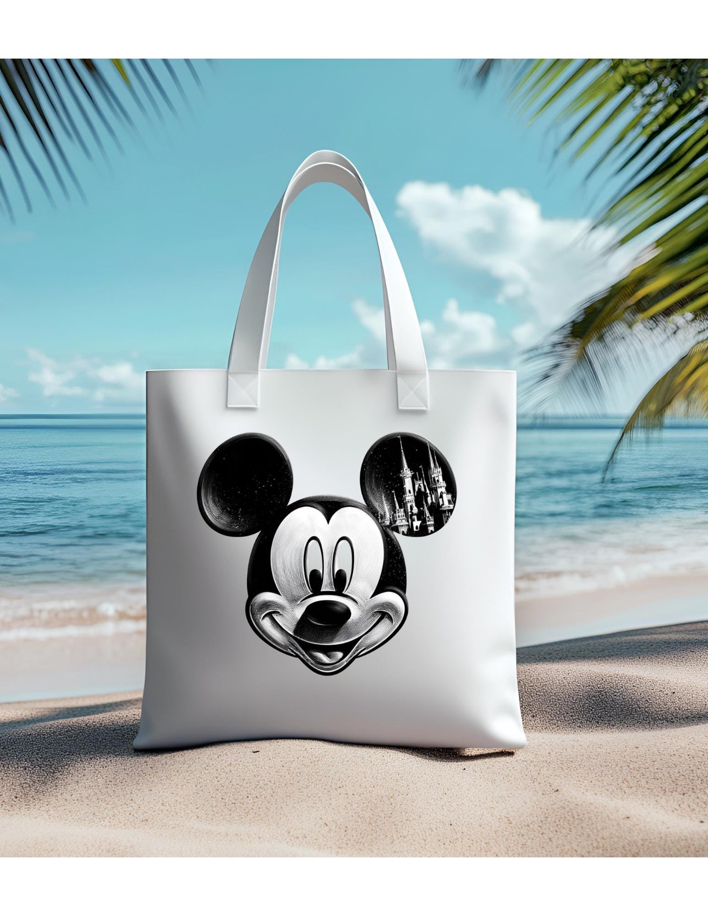 Disney inspiriertes Micky Maus Schloss SVG PNG | Maus Kopf Schneidedatei | Magisches Cricut Silhouette Design Download für T-Shirts, Taschen & Bastelarbeiten