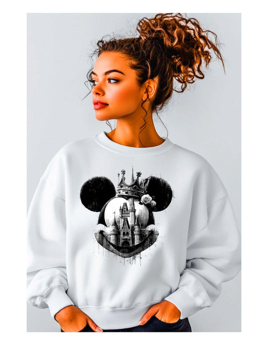 Disney Inspired Crown Castle Mickey SVG PNG | Royal Mouse Head Cut File | Princess Castle Cricut & Silhouette Design Download
