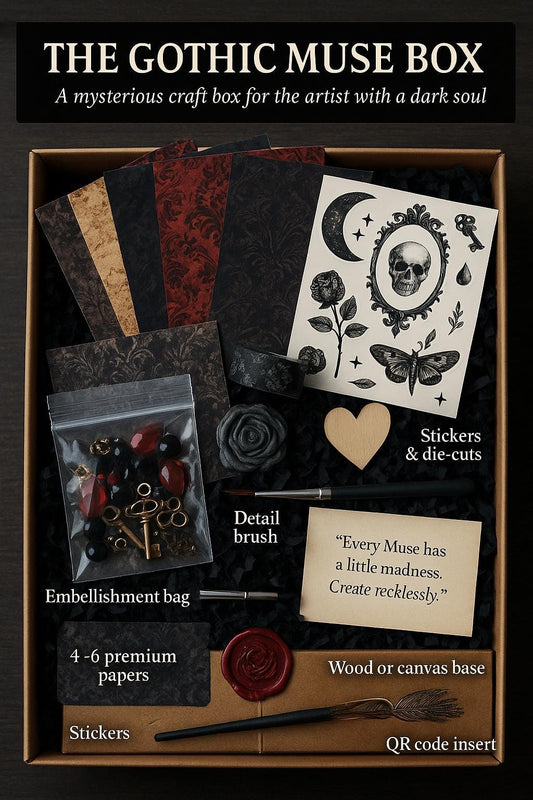 Gothic Bastelbox Dark Academia, Hexenkunstbedarf DIY-Kit