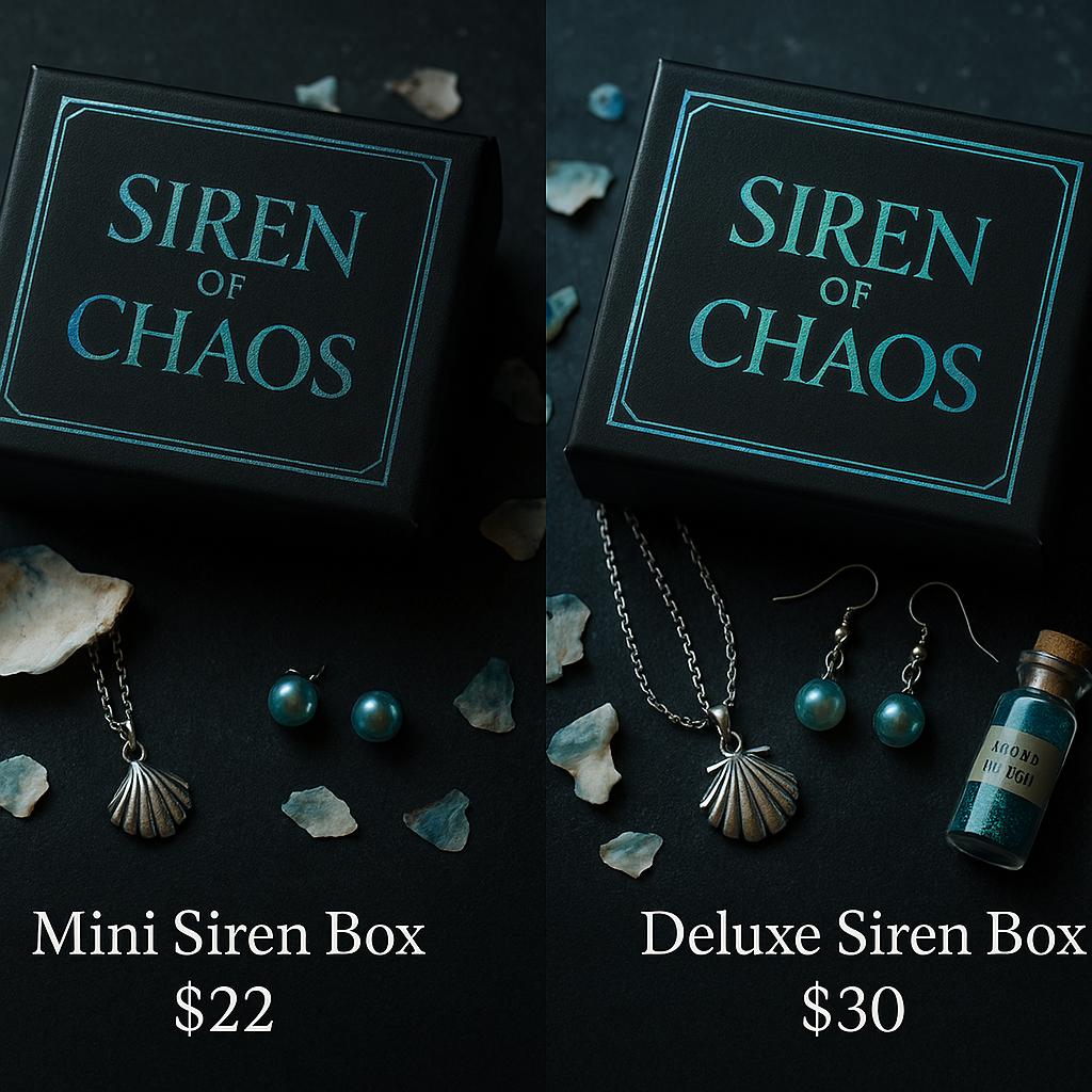 Siren of Chaos Curated Gift Box Dark Mermaidcore & Ocean Aesthetic Gift Set | Gothic Siren Accessories, Iridescent Pearls, Sea Witch Vibe