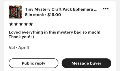 Tiny Mystery Craft Pack Ephemera Scraps & Paper/ Her Royal Leftovers/ Bits Journaling  Collage Supplies