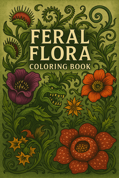 Feral Flora: Ein Malbuch fleischfressender Kuriositäten