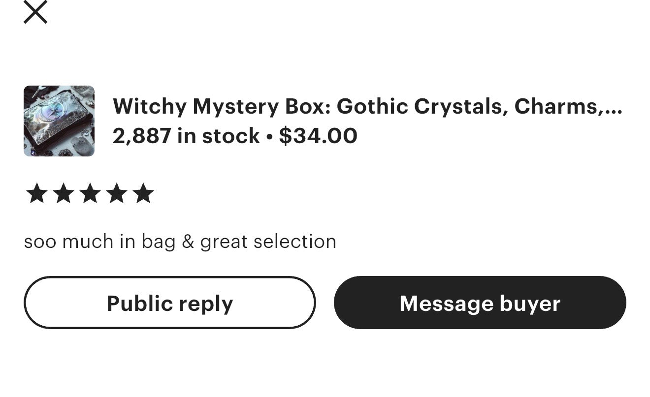 Witchy Mystery Box: Gothic Crystals, Charms, Stickers & Spells
