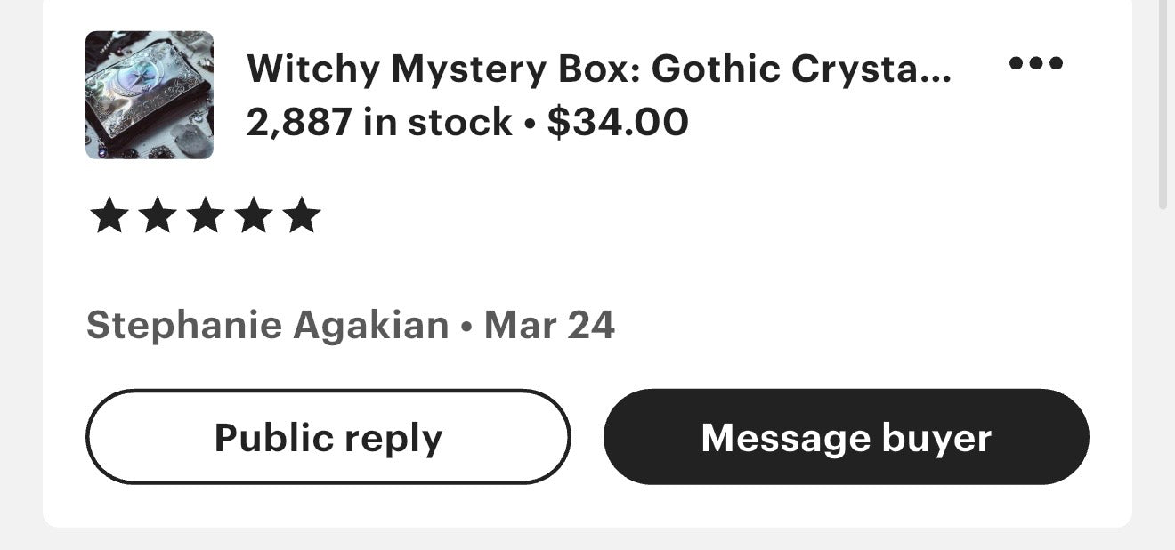Witchy Mystery Box: Gothic Crystals, Charms, Stickers & Spells