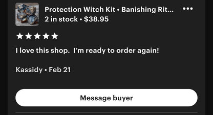 Protection Witch Kit  Banishing Ritual with Obsidian, Labradorite & Pyrite