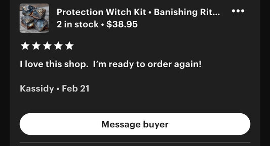 Protection Witch Kit  Banishing Ritual with Obsidian, Labradorite & Pyrite