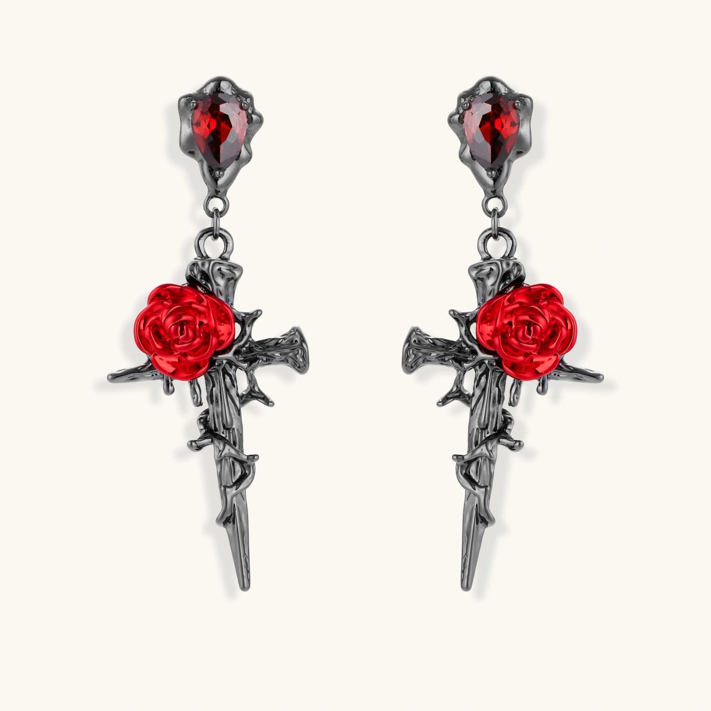 Thorn Rose Dagger Earrings by Her Royal Madness