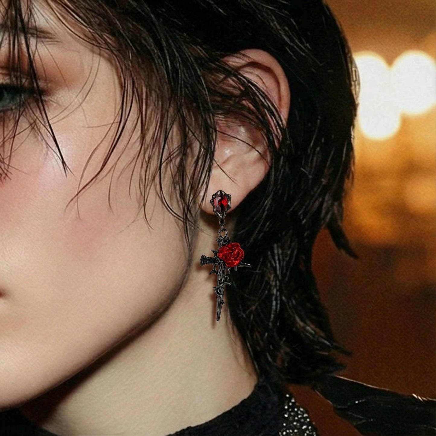 Thorn Rose Dagger Earrings by Her Royal Madness