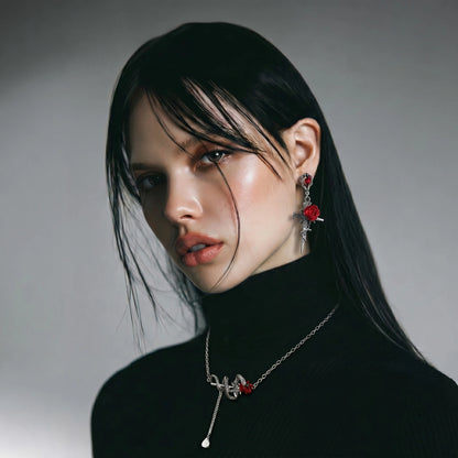 Thorn Rose Dagger Earrings by Her Royal Madness