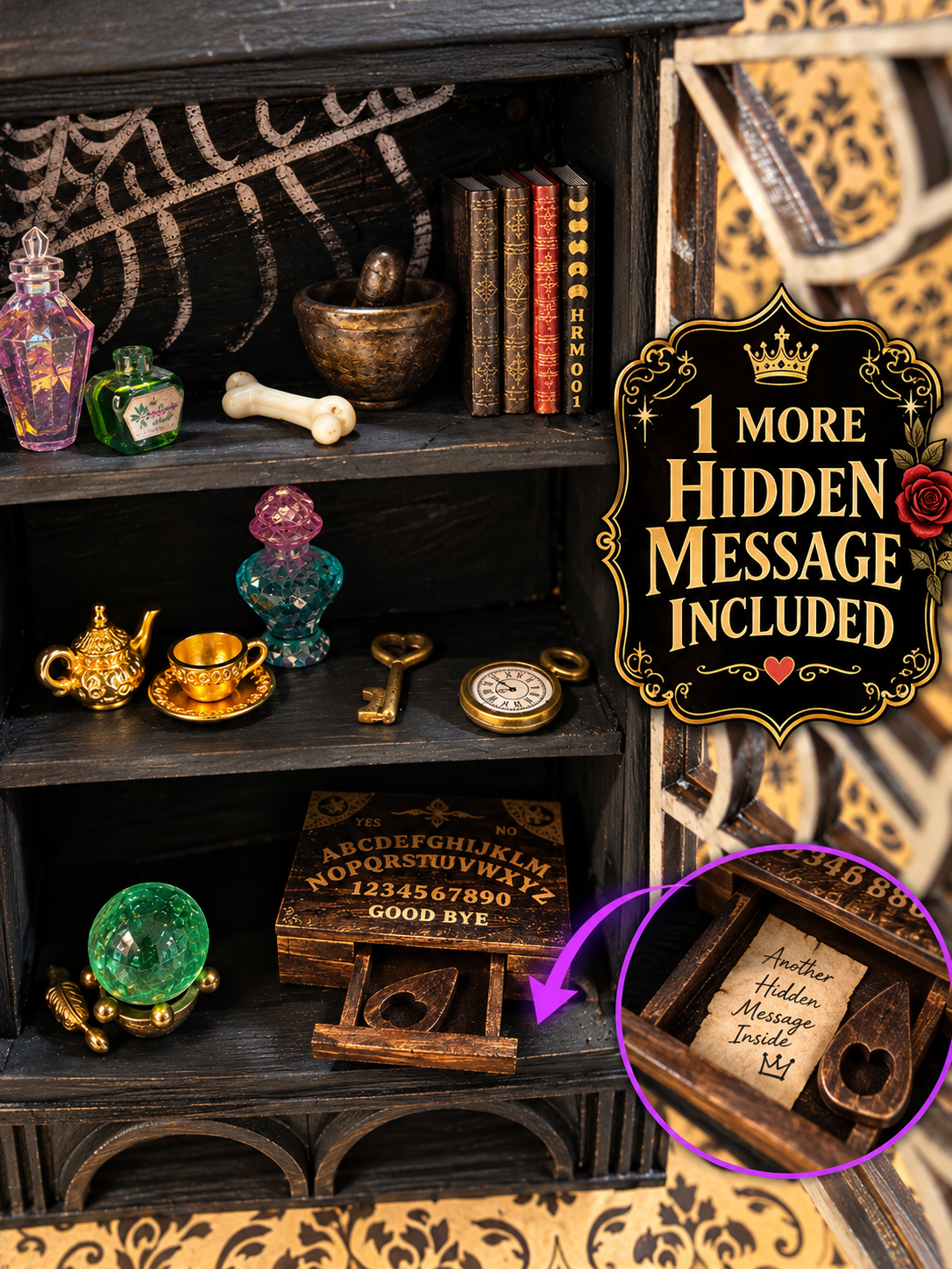 The Witching Hour | One-of-a-Kind Gothic Curiosity Cabinet No. 001 Miniature