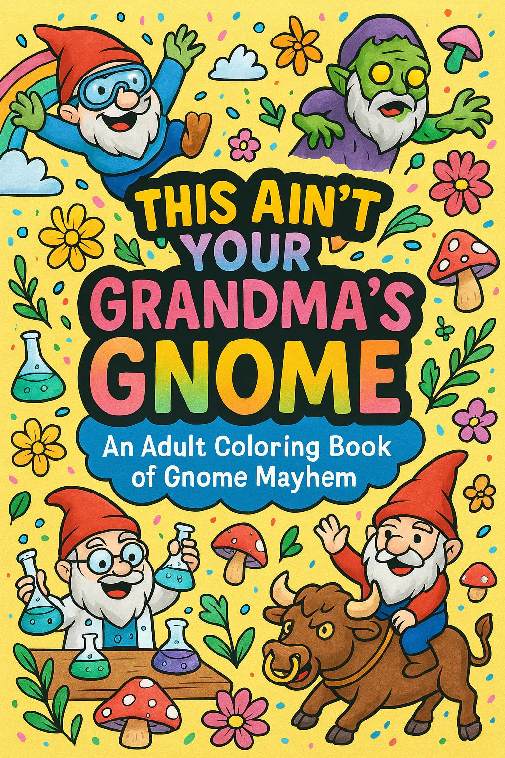 This Ain't Your Grandma's Gnome: An Adult Coloring Book of Gnome Mayhem