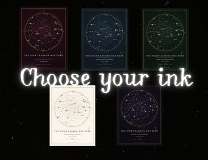 The Night It Happened — Make Your Own Star Map