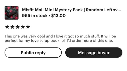 Misfit Mail Mini Mystery Pack | Random Leftover Stickers, Tags & Stationery Bits | Cheap Mystery Happy Mail Gift | Pen Pal Surprise