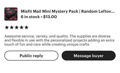 Misfit Mail Mini Mystery Pack | Random Leftover Stickers, Tags & Stationery Bits | Cheap Mystery Happy Mail Gift | Pen Pal Surprise