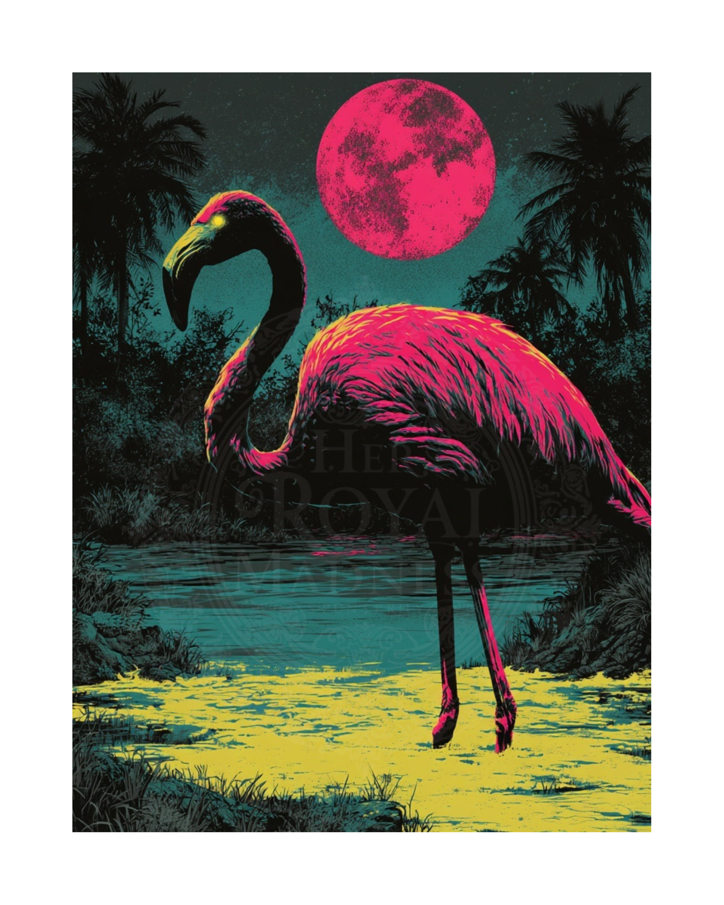 The Mad Queen’s Gallery Collection™ – Flamingo From Hell Collection (Set of 4 Gothic Fantasy Art Prints)