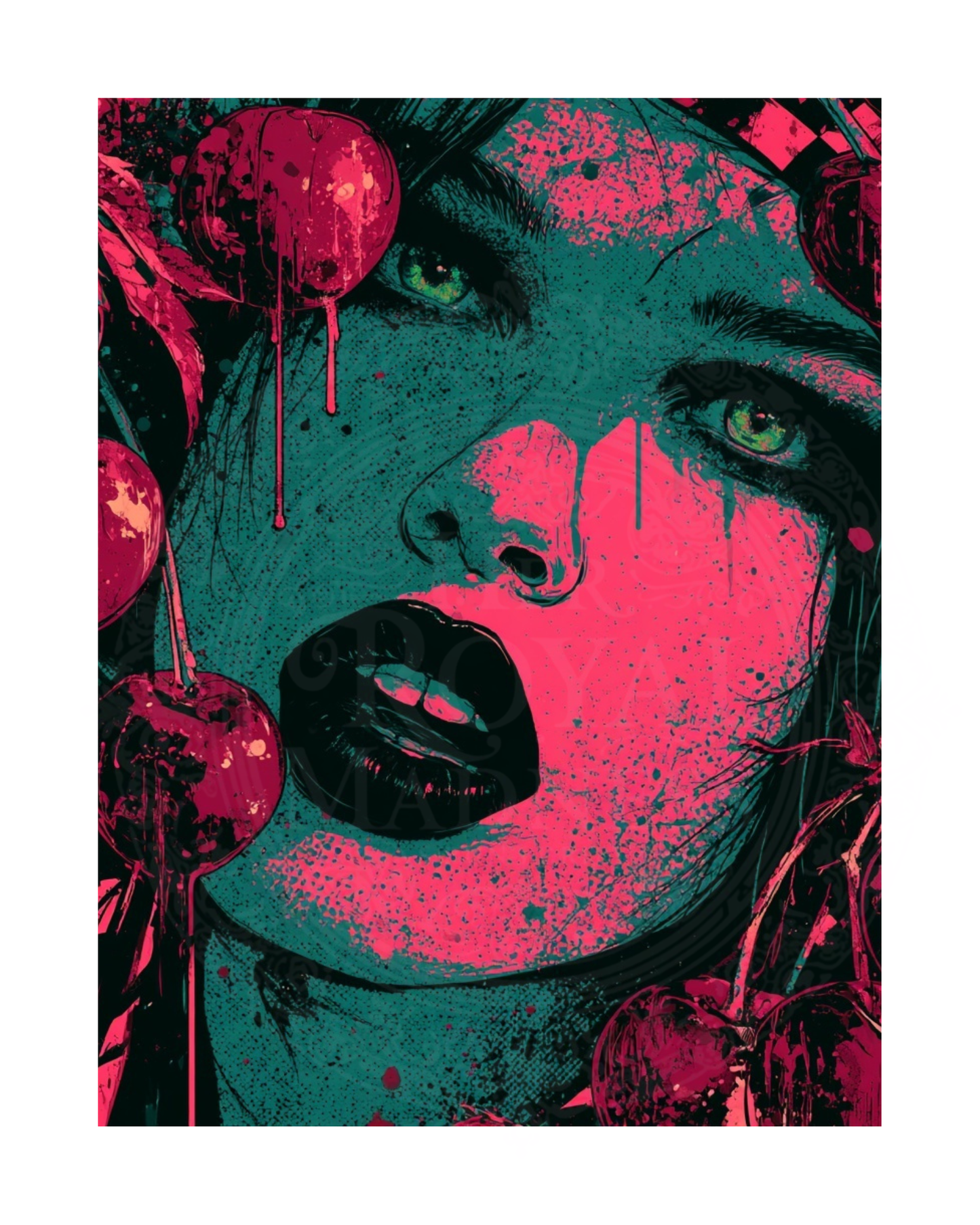 The Mad Queen’s Gallery Collection™ – Death By Cherries Collection (Set of 4 Gothic Fantasy Art Prints)