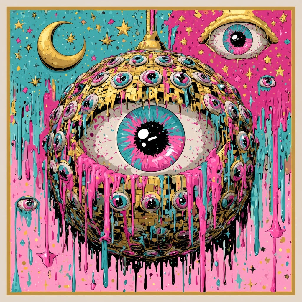 The Mad Queen’s Gallery Collection™ – Evil Eye Disco Collection (Set of 4 Gothic Fantasy Art Prints)