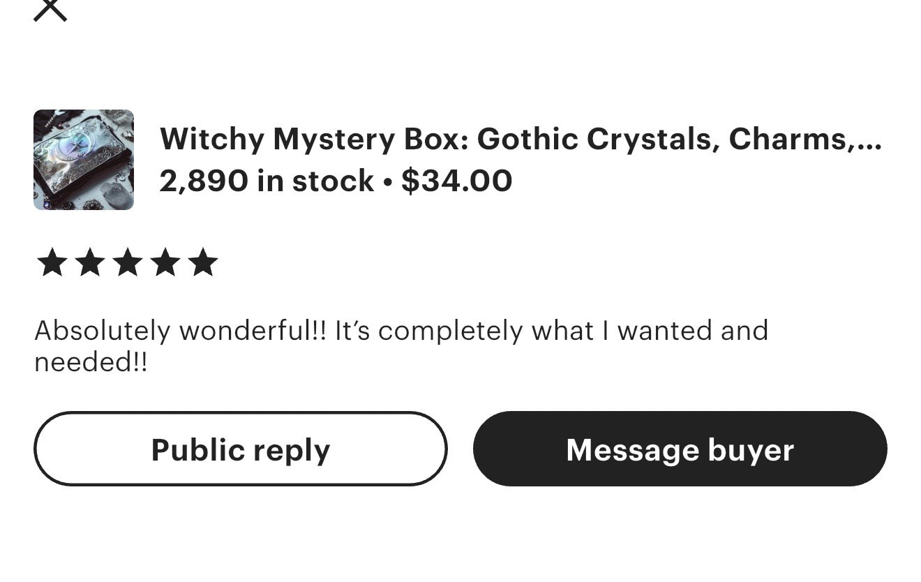Witchy Mystery Box: Gothic Crystals, Charms, Stickers & Spells