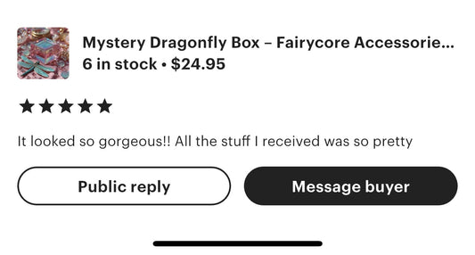 Mystery Dragonfly Box  Fairycore Accessories, Stickers, Charms & Trinkets | Cottagecore Gift Box