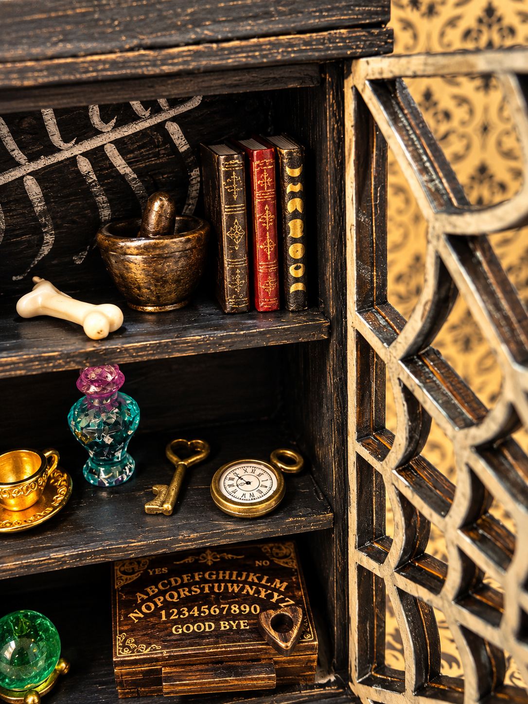 The Witching Hour | One-of-a-Kind Gothic Curiosity Cabinet No. 001 Miniature