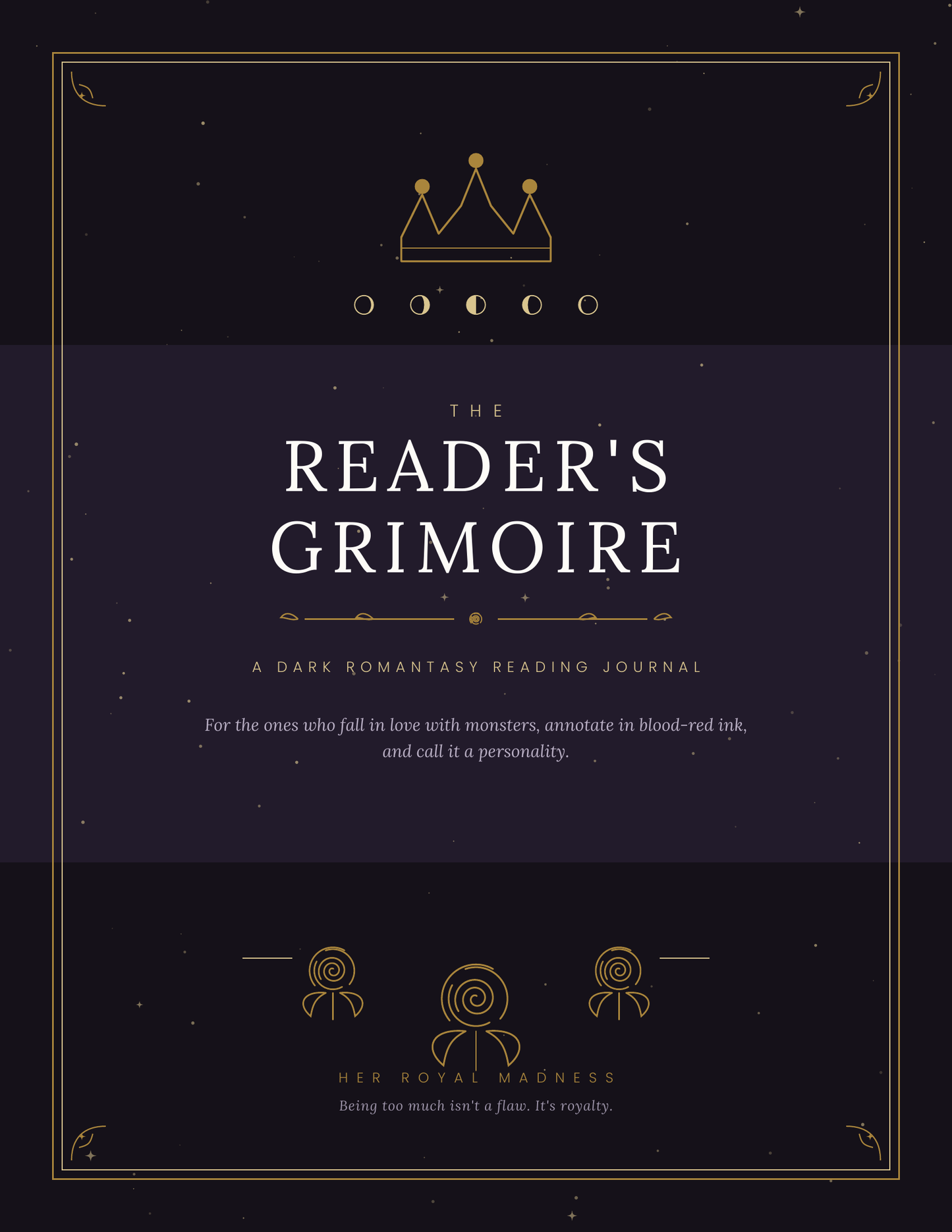 Reader’s Grimoire Romantasy Reading Journal Printable | 48 Page Book Tracker TBR
Log Trope Bingo | Gothic Book Lover Gift PDF A4