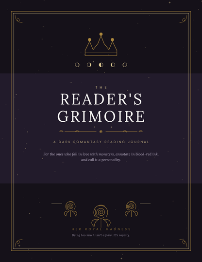 Reader’s Grimoire Romantasy Reading Journal Printable | 48 Page Book Tracker TBR
Log Trope Bingo | Gothic Book Lover Gift PDF A4