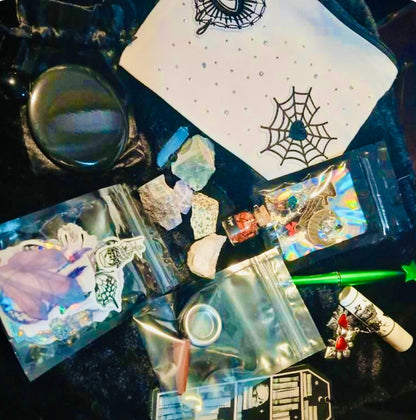 Witchy Mystery Box: Gothic Crystals, Charms, Stickers & Spells