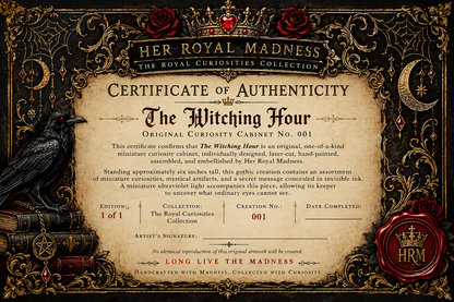 The Witching Hour | One-of-a-Kind Gothic Curiosity Cabinet No. 001 Miniature