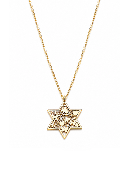 Mia Good Luck Star of David Necklace