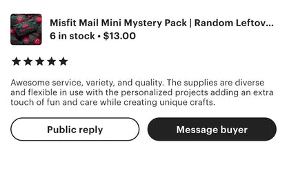 Misfit Mail Mini Mystery Pack | Random Leftover Stickers, Tags & Stationery Bits | Cheap Mystery Happy Mail Gift | Pen Pal Surprise