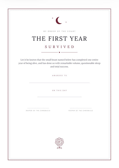 The Small Beast / Goth Baby Memory Book / Printable First Year Journal / 61 pages / Instant Download