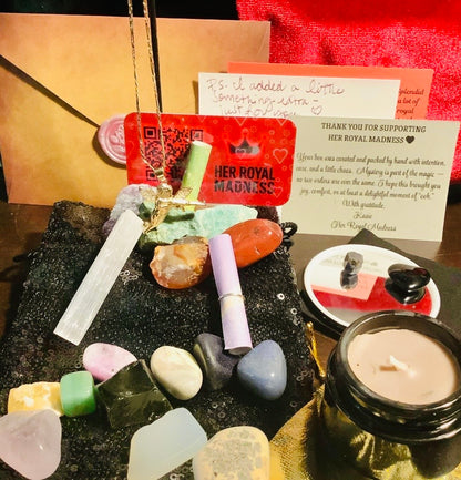 Witchy Mystery Box: Gothic Crystals, Charms, Stickers & Spells