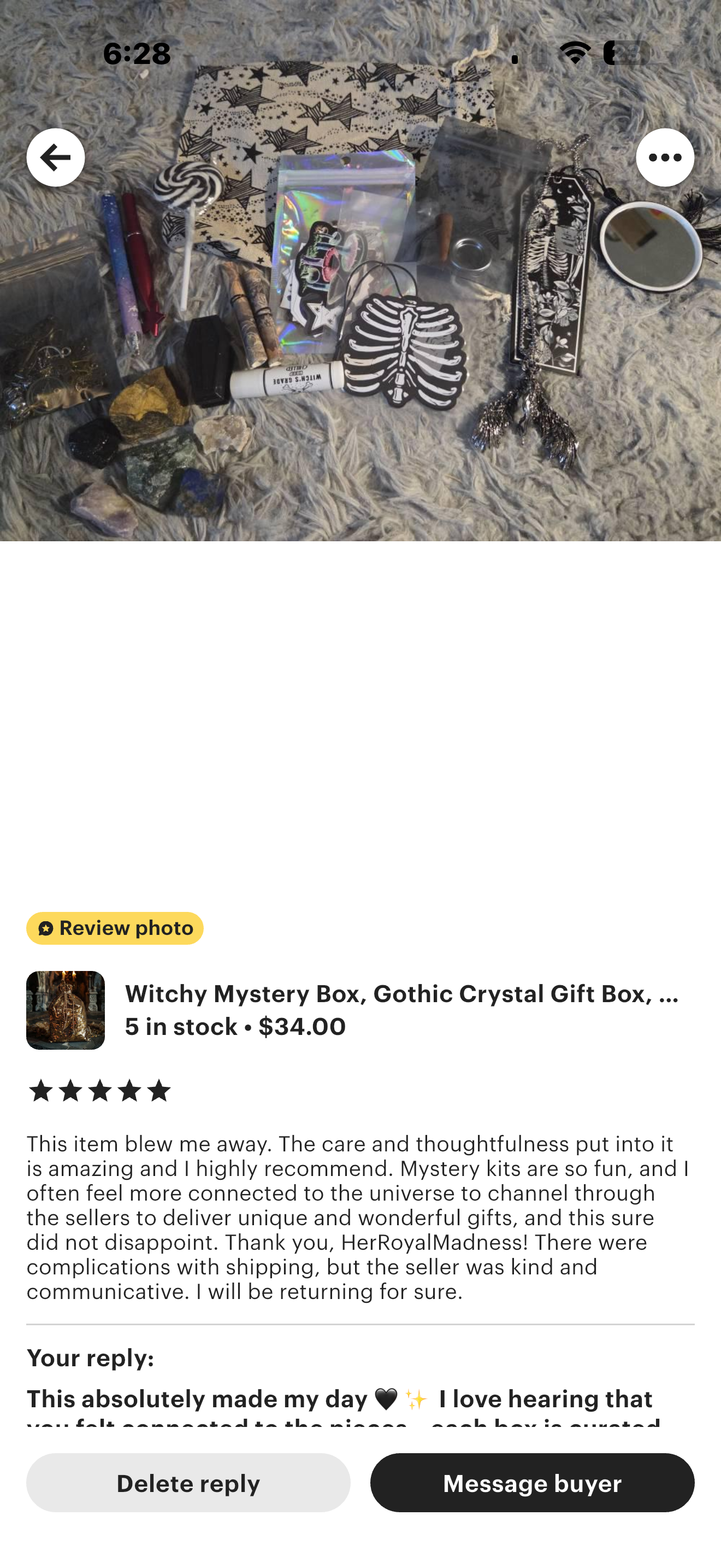 Witchy Mystery Box: Gothic Crystals, Charms, Stickers & Spells