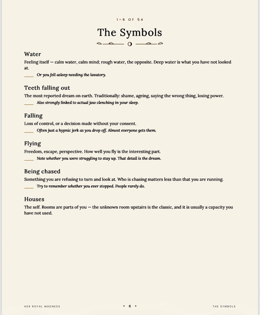 The Dream Book — A Dream Journal with a Symbol Dictionary