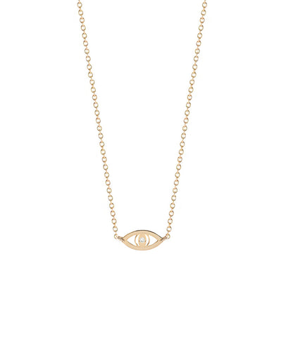 Adina Diamond Evil Eye Necklace