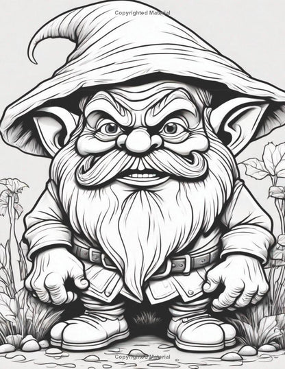 This Ain't Your Grandma's Gnome: An Adult Coloring Book of Gnome Mayhem