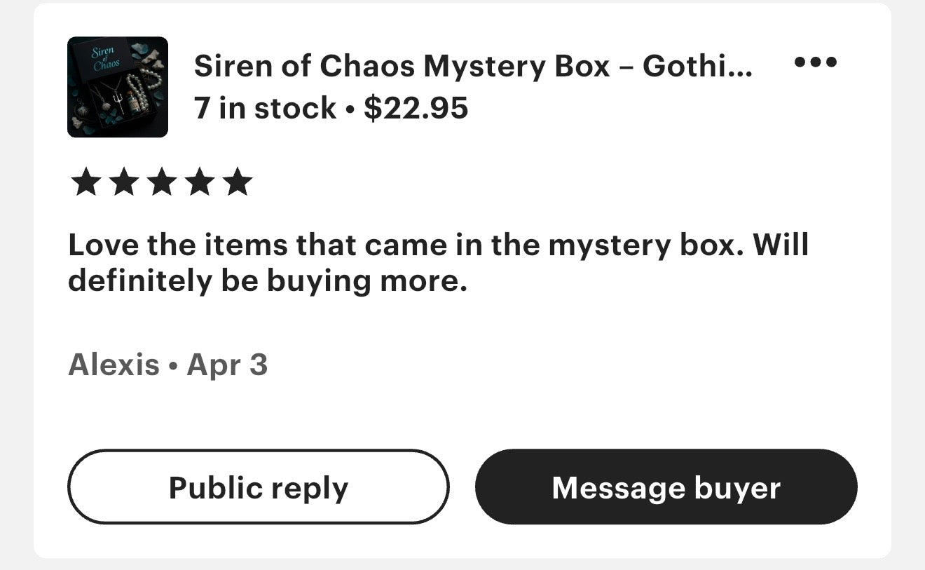 Siren of Chaos Mystery Box | Dark Mermaidcore & Ocean Aesthetic Geschenkset | Gothic Siren Accessoires, schimmernde Perlen, Sea Witch Vibe