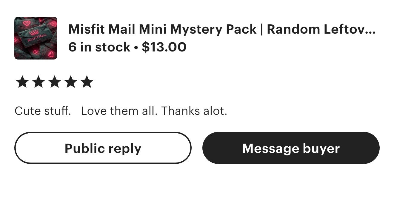 Misfit Mail Mini Mystery Pack | Random Leftover Stickers, Tags & Stationery Bits | Cheap Mystery Happy Mail Gift | Pen Pal Surprise