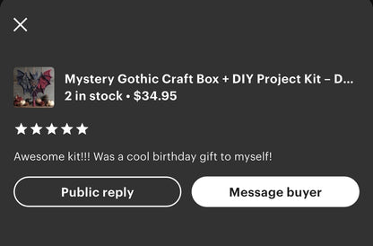 Mystery Gothic Craft Box + DIY Projektset Dunkle Künste Basteln, Hexen-Ephemera, Gothic DIY Kit, HRM Kuratierte Makabre Box