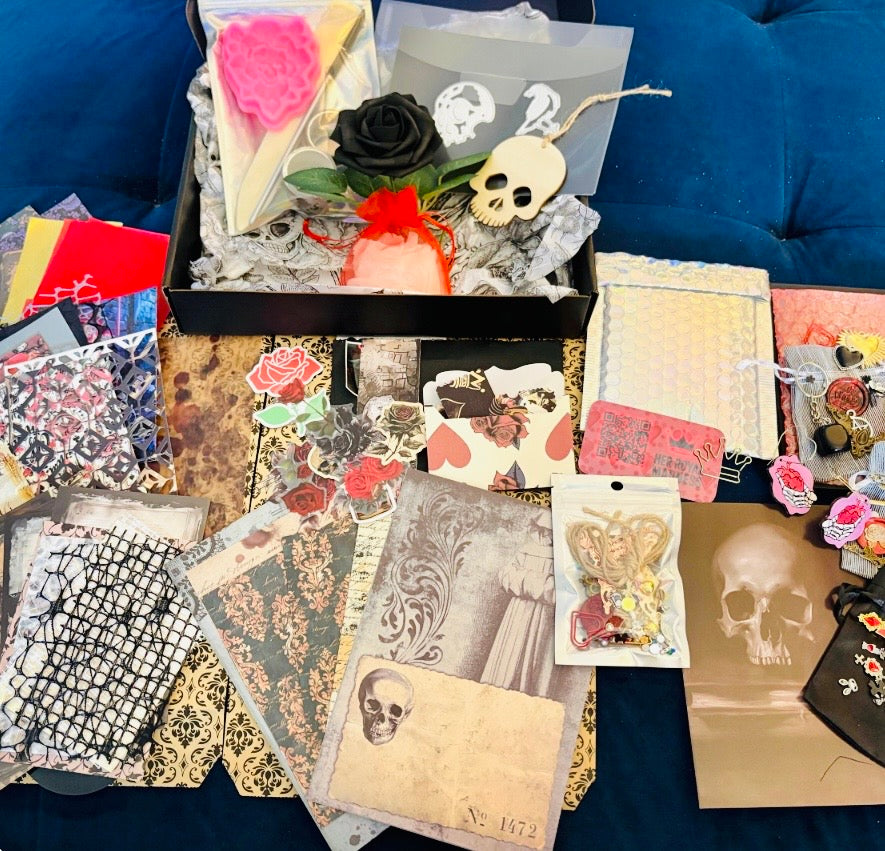 Tiny Mystery Craft Pack Ephemera Scraps & Paper/ Her Royal Leftovers/ Bits Journaling  Collage Supplies