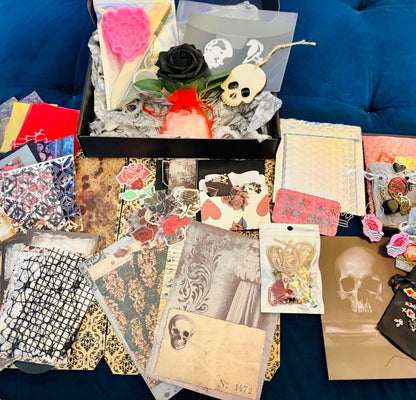 Tiny Mystery Craft Pack Ephemera Scraps & Paper/ Her Royal Leftovers/ Bits Journaling  Collage Supplies