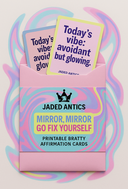 Mirror Mirror Go Fix Yourself – Printable Bratty Affirmation Cards