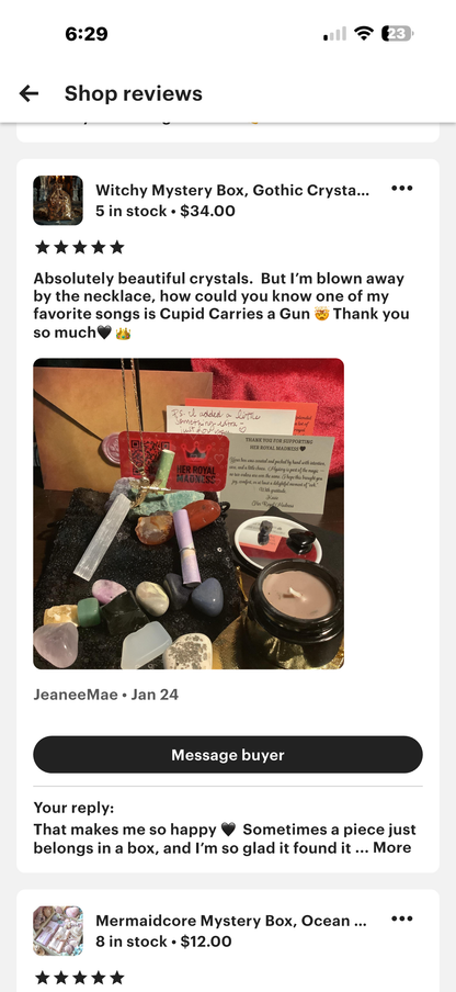 Witchy Mystery Box: Gothic Crystals, Charms, Stickers & Spells