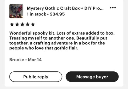Mystery Gothic Craft Box + DIY Projektset Dunkle Künste Basteln, Hexen-Ephemera, Gothic DIY Kit, HRM Kuratierte Makabre Box