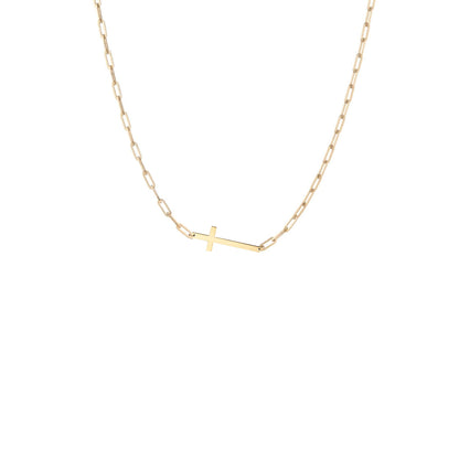 Cross Paperclip Necklace