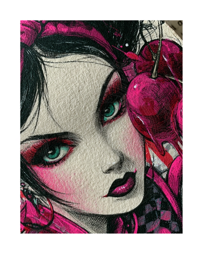 The Mad Queen’s Gallery Collection™ – Death By Cherries Collection (Set of 4 Gothic Fantasy Art Prints)
