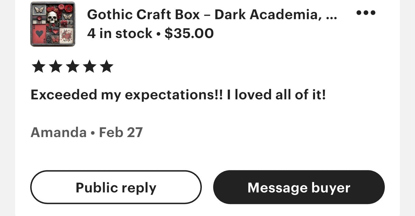 Gothic Craft Box  Dark Academia, Witchy Art Supplies DIY Kit